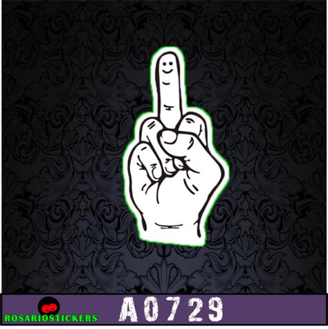 A Mano Dedo Fuck You Feliz RosarioStickers