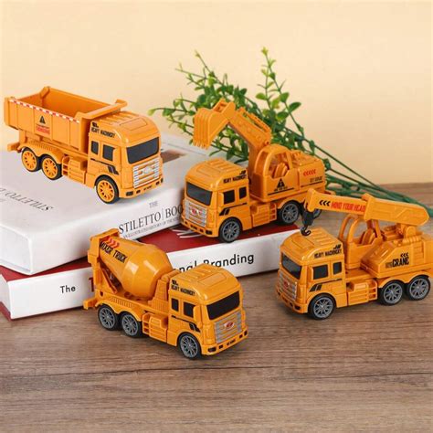 Construction Truck Toy, 4 Pcs Construction Vehicles Trucks Toy Set ...