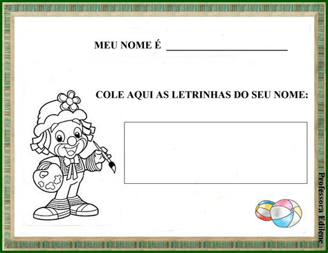 Atividade Sobre O Nome Ed Infantil