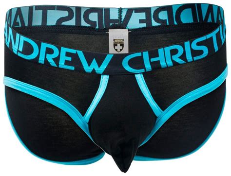 Buy Andrew Christian Almost Naked Collection Black Color Retro Brief With Fly Brief Underwear