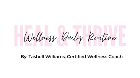 Heal And Thrive Wellness Daily Routine Guide