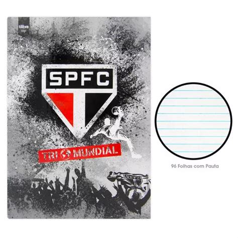 Caderno Brochura Capa Dura Universit Rio Top Spfc Folhas Tilibra