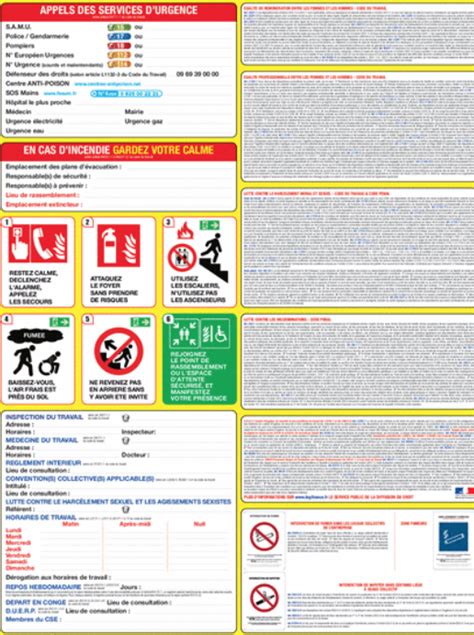 Laffichage Obligatoire En Sant S Curit En Entreprise