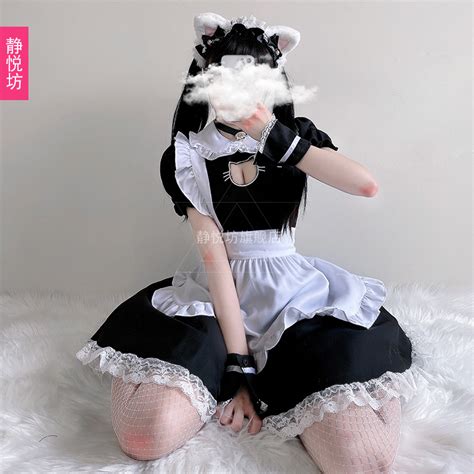 做你的猫咪女仆装cosplay服装日系性感黑白cos服女佣装萝莉连衣裙虎窝淘