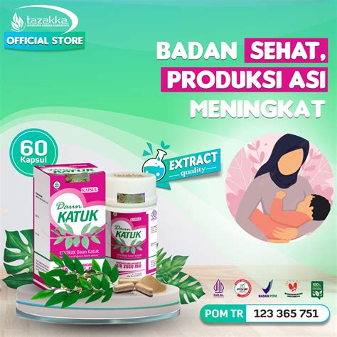 Jual Ekstrak Daun Katuk Tazakka Kapsul Original Halal Bpom Obat Asi