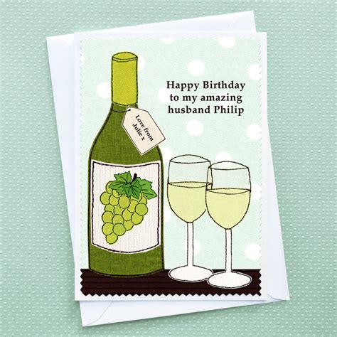 Birthday Wine Personalised Card By Jenny Arnott Cards And Ts