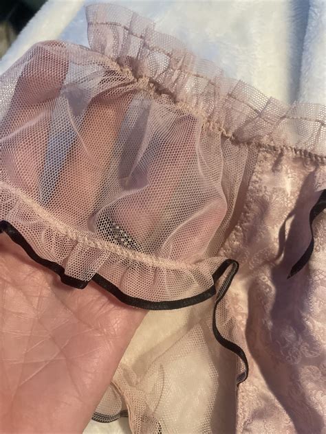 Vintage Victorias Secret Sheer Mesh See Through Bow Gem