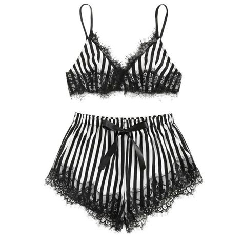 Ensemble Brassiere Et Shorty Nouvelle Lingerie Sexy En Dentelle En Soie V Tements De Nuit