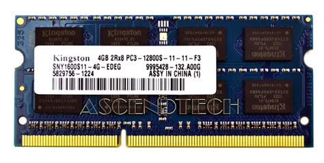 SNY1600S11-4G-EDEG | Kingston 4GB PC3-10600S DDR3-1333 Sodimm