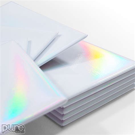 Rainbow Gloss Finish Samples | Holographic Magnets & Buttons