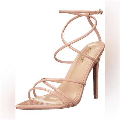 Shoes New Never Worn Pointed Open Toe Lace Up Nude Sandal Heel Poshmark