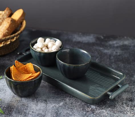 Buy Ceramic Bowl Set with Serving Tray at 65% OFF Online | Wooden Street