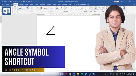 How Do I Insert An Angle Symbol In Word Youtube