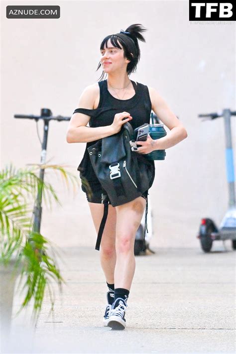 Billie Eilish Sexy Seen Flaunting Her Hot Legs Wearing Shorts In Studio City Aznude