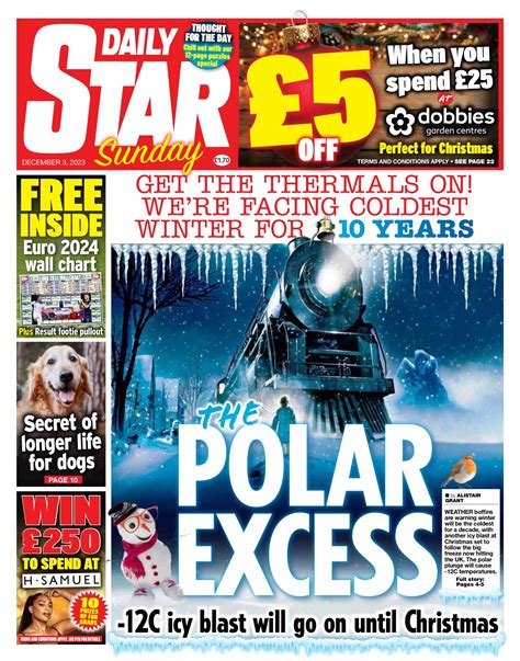 Daily Star Sunday Front Page 3rd Of December 2023 Tomorrow S Papers