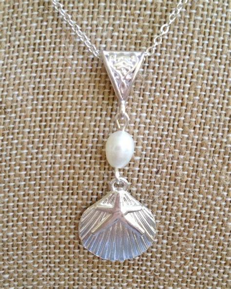 Silver Shell And Pearl Necklace By Joytoyou41 On Etsy 2800