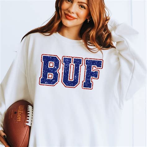 buf faux glitter sequins  sparkle design buffalo football  shirt