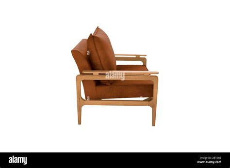 Orange Armchair Modern Designer Chair On White Background Texture