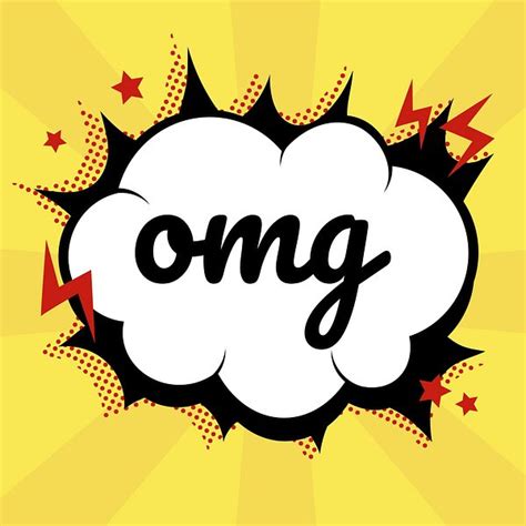 Omg Word Comic Speech Bubble Free Photo Rawpixel