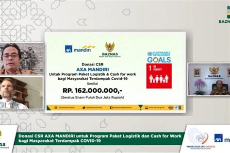 BAZNAS AXA Mandiri Salurkan Donasi Masyarakat Terdampak COVID 19