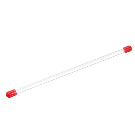 Clear Rigid Tube Round Plastic Tubing with Red Rubber Cap, 305mm/ 12 Inch Length, 4mmx6mm/0.16 ...