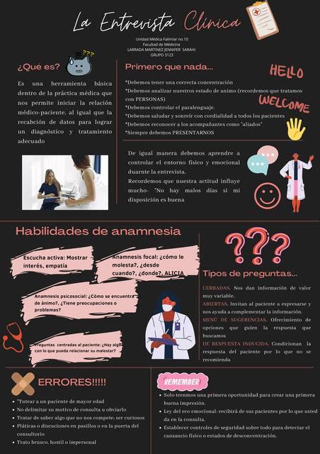 Infograf A Entrevista Cl Nica Jennifer Larrada Udocz