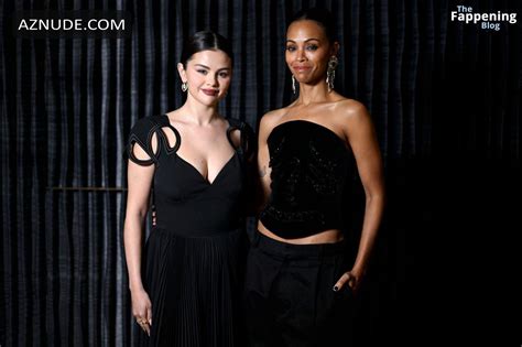 Selena Gomez Sexy Flaunts Her Hot Cleavage Wearing A Stunning Black Outfit At The Emilia Prez