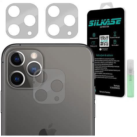 Set 3 Folii SILKASE Pentru Apple IPhone 11 Pro Max Protectie Camera