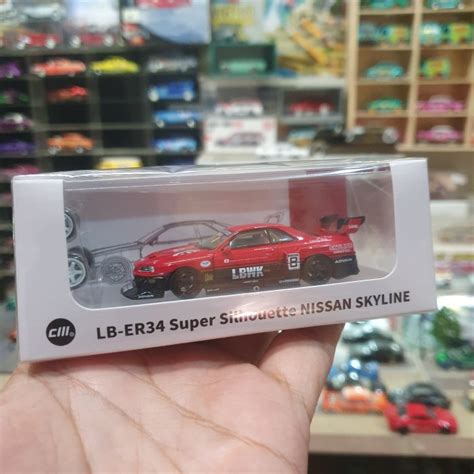 Jual Cm Model LB ER34 Super Silhouette Nissan Skylime R34 LBWK Hot Wheels SNS27 Shopee Indonesia