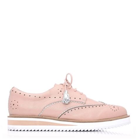 Fillie Nude Leather Shoes From Moda In Pelle Uk