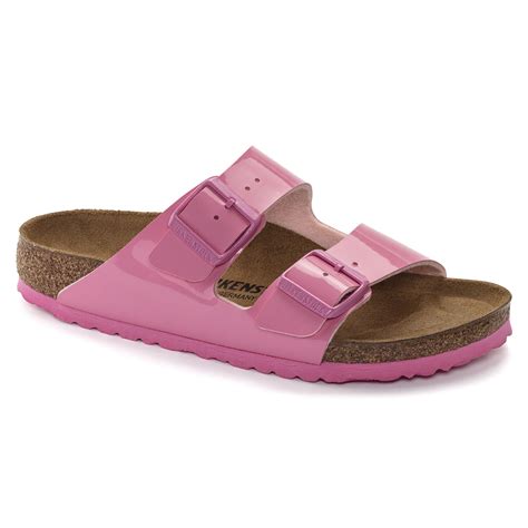 Arizona Birko Flor Patent Patent Candy Pink Birkenstock