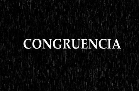 PRINCIPIO DE CONGRUENCIA