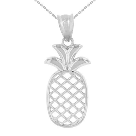 925 Sterling Silver Pineapple Pendant Necklace Factory Direct Jewelry