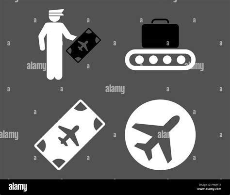 Aviation Icon Set Stock Photo Alamy