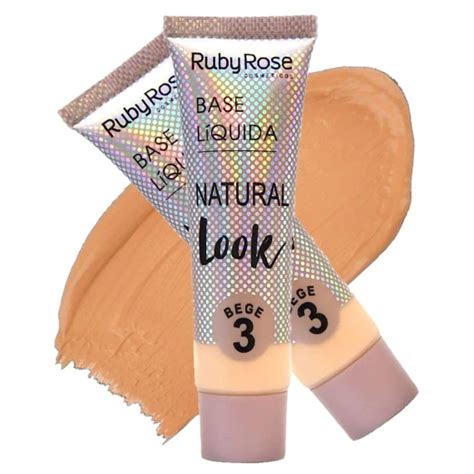 Base Líquida Natural Look Nude Bege Ruby Rose Shopee Brasil