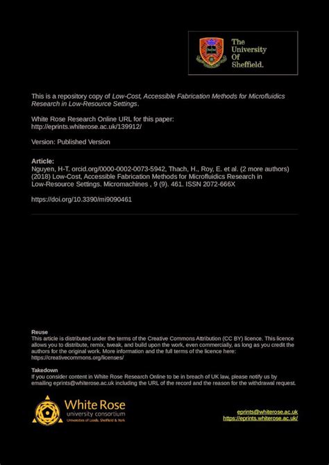 (PDF) Low-Cost, Accessible Fabrication Methods for Microfluidics ...