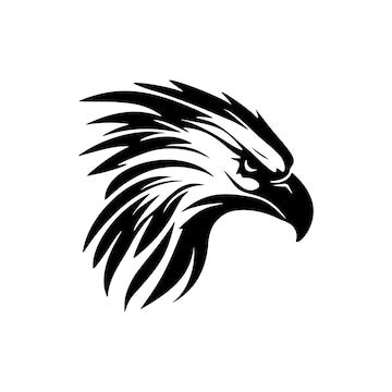 eagle logo  black  white represented   vector image