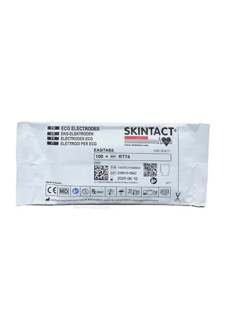 Skintact Tab N Snap Aqua Wet Ecg Electrodes Barrier Healthcare