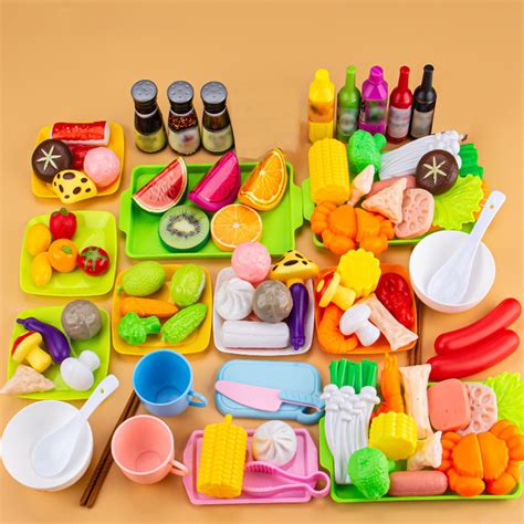 Gqtwoy Kitchen Hot Pot Toy Set Food Accessories Vegetable And Meat Playset Safe Abs Material