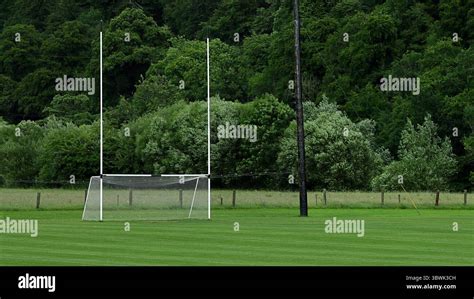Irish Sport Training Ground With Tall Goal Posts For Gaelic Football