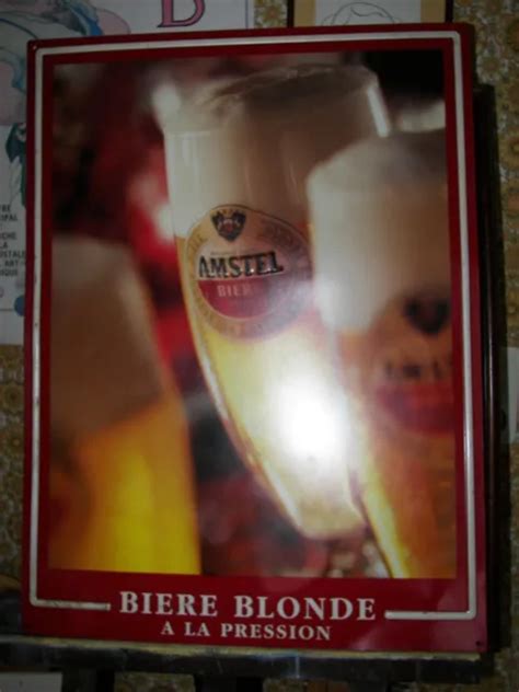 Plaque En T Le Publicitaire Amstel Bi Re Blonde La Pression Eur Picclick Fr
