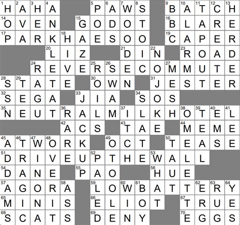 LA Times Crossword 9 Nov 22, Wednesday - LAXCrossword.com
