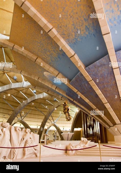 Interior view of the new church of Padre Pio in San Giovanni Rotondo ...