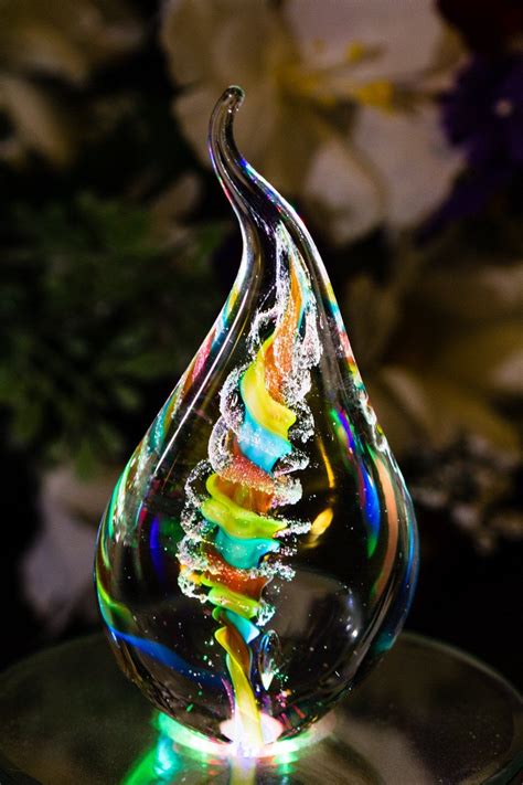 Cremation Glass Art Ornament - nolyutesa