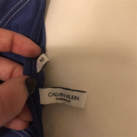 Blue Bikini Top From Calvin Klein Adjustable Depop