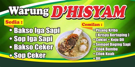 Contoh Desain Banner Spanduk Warung Bakso Corel Draw 2020 Youtube - Riset