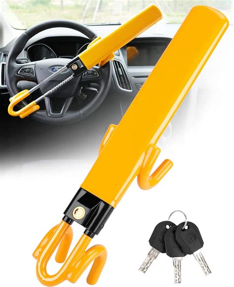 Amazon Tevlaphee Steering Wheel Lock Anti Theft Car Device Heavy