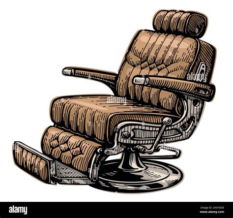 Retro Barber Chair Male Beauty Salon Barbershop Concept Vector