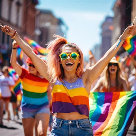 premium photo stock image  lgbtq pride parades  colorful floats