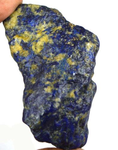 613 Ct Lapis Lazuli Healing Gemstone Rough Natural 68 X 35 Mm Gold